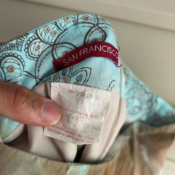 Brown and Cream Knee-Length Skater Skirt Size 11 - Picture 12 of 16